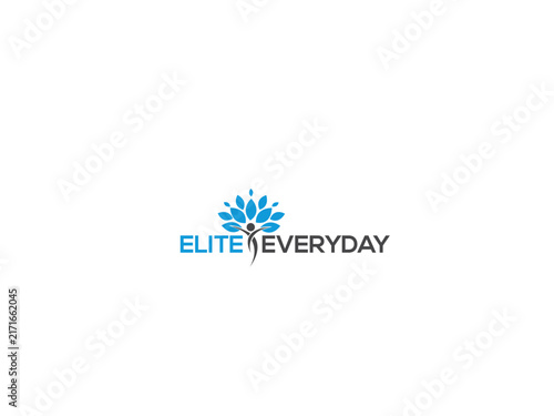 Floral ornament with human figures teal vector illustration on white