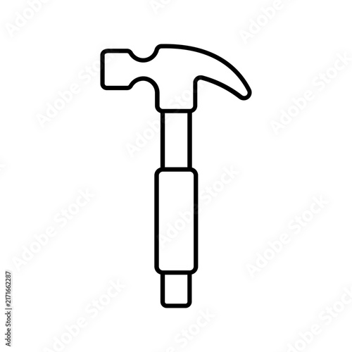 Hammer Tool Icon Vector for Construction Repair and Building Work