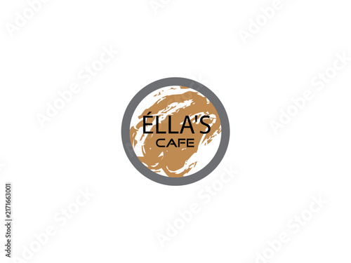 Circular caf logo with textured fill and gray outline on white background