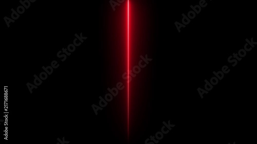 Minimalist red neon vertical light beam abstract background