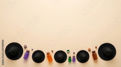 Collection of vintage glass perfume bottles displayed on a neutral background