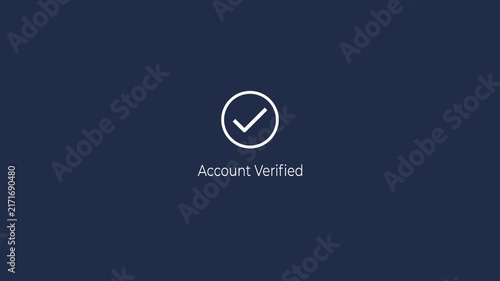 User profile account verified concept on the transparent background. Verified icon with check mark animation. 4k video animation. 