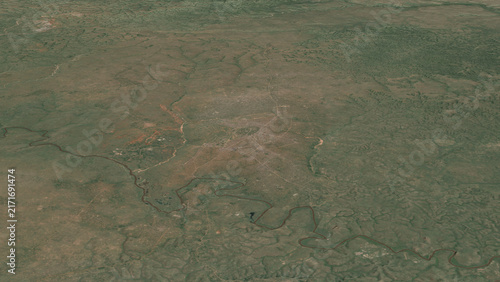 Canvastavla 3D illustration of Kasaï-Oriental, Democratic Republic of the Congo