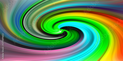 Vibrant rainbow swirl abstract background featuring dynamic color waves.