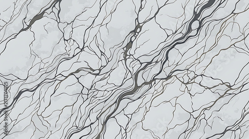 Elegant white marble-like texture with flowing dark veins and organic patterns creating a sophisticated background