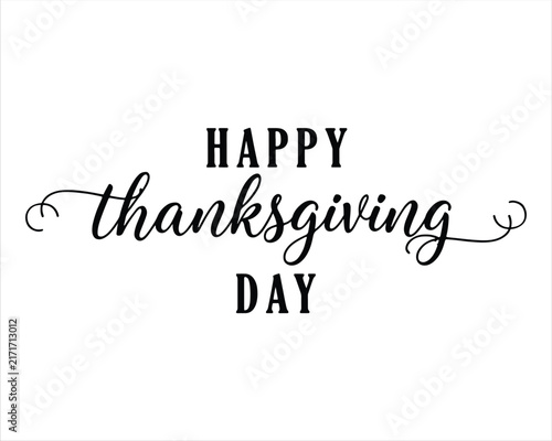 Happy thanksgiving day typography festive celebrations. hand lettering calligraphy design for  happy thanksgiving day. Handwritten happy thanksgiving day lettering