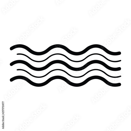 Minimalist Wavy Line Pattern, Abstract Black And White Alternating Thick And Thin Curved Stripes Vector, Elegant Flowing Parallel Lines For Modern Corporate Background Design