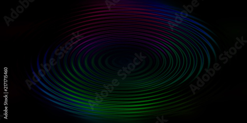 Dark circular ripple waves with green and blue gradients for dark themes.