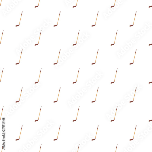 Photography Repeated ice hockey sticks forming a seamless pattern on a white background