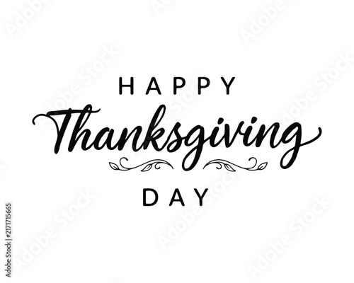 Happy thanksgiving day typography festive celebrations. hand lettering calligraphy design for  happy thanksgiving day. Handwritten happy thanksgiving day lettering