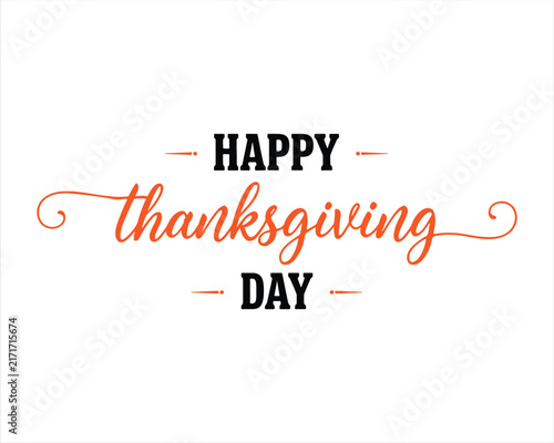 Happy thanksgiving day typography festive celebrations. hand lettering calligraphy design for  happy thanksgiving day. Handwritten happy thanksgiving day lettering