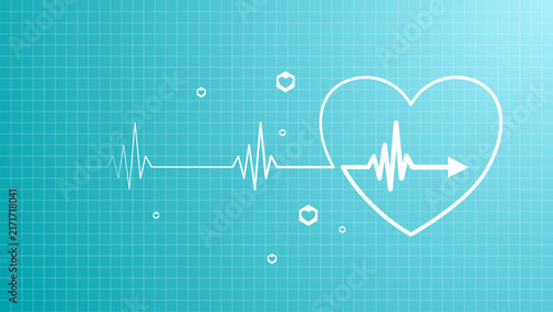 Heart Health Electrocardiogram Medical Technology Background