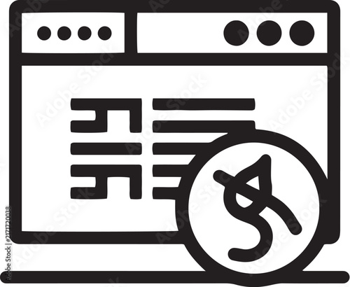 Browser window or software interface with ink drop or malware removal icon vector design