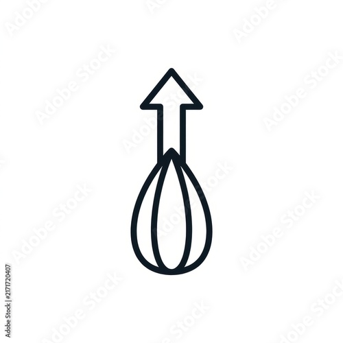 Black and white simple line art illustration of a shopping bag.