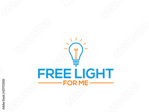 Lightbulb with radiating lines a vector illustration in blue and orange