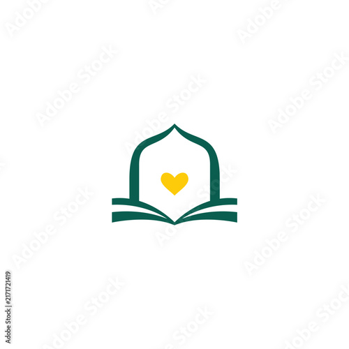 Love Quran Logo vector Illust...