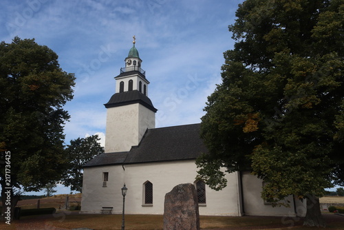 Sweden. The photograph shows the medieval church at Hagebyhöga, located in the municipality of Motala in the province of Östergötland, Sweden. 