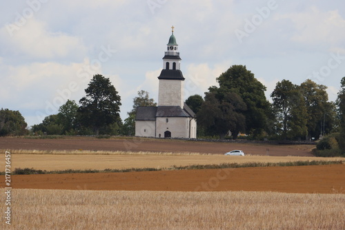 Sweden. The photograph shows the medieval church at Hagebyhöga, located in the municipality of Motala in the province of Östergötland, Sweden. 