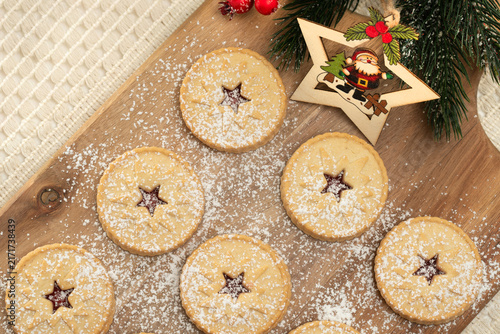 Christmas jam cookies
