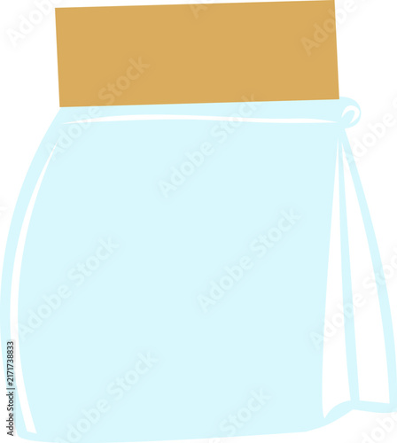 Empty Glass Cookie Bag Vector Illustration