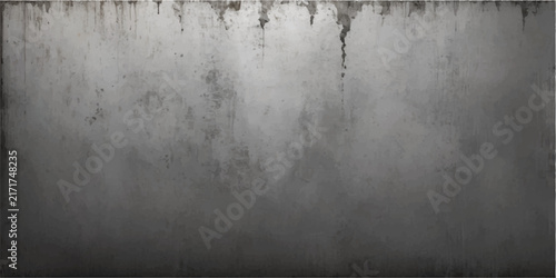 Bild auf Leinwand Grunge Metal Background with Dark Gray Concrete Wall Texture, Vintage Aged Rough