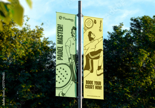 Pole Banner Mockup