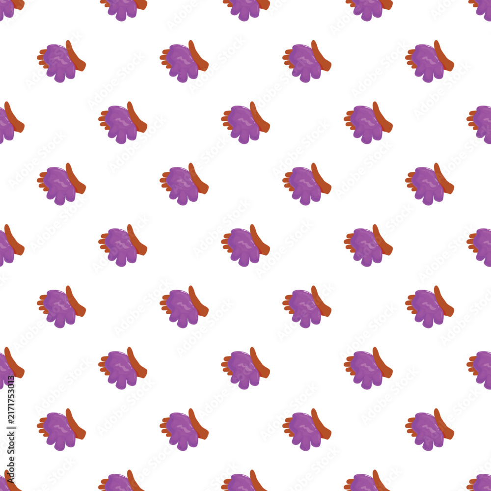 Fototapeta premium Purple grape clusters repeating in a seamless fruit pattern design