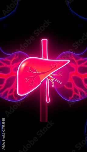 Liver Icon, anatomical symbol for human liver, medical illustration, outline