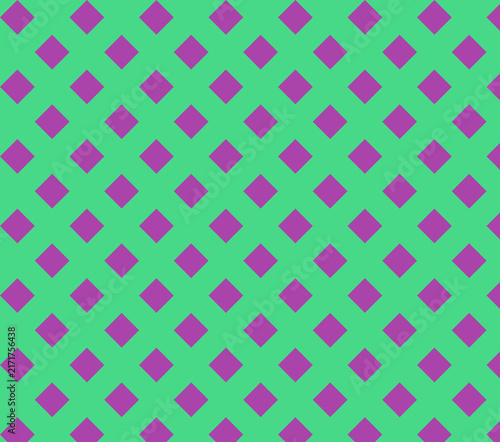 Diagonal square grid pattern in green and purple vector
