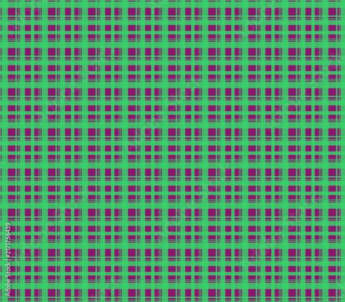 Seamless plaid tartan pattern in green and purple vector