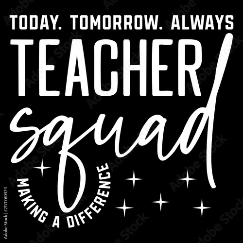 Teacher Squad PNG, Colorful Teacher SVG