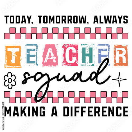 Teacher Squad Svg Png, Back to School