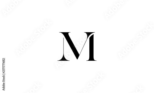 Minimalist MV and VM Monogram Serif Logo Vector
