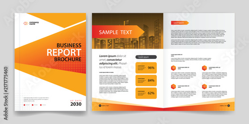 business brochure layout design template with cover page design and use for annual report, business profile, leaflet and book concept
