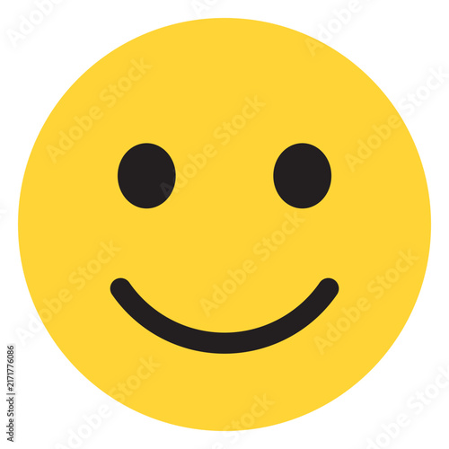 Simple yellow smiling emoji face