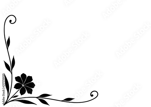 Elegant Floral Corner Vector Illustration for Decorative Design Projects