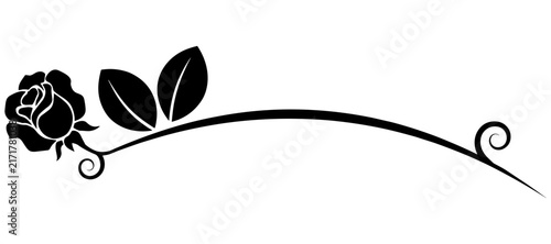Elegant Floral Corner Vector Illustration with Rose and Leaves Design