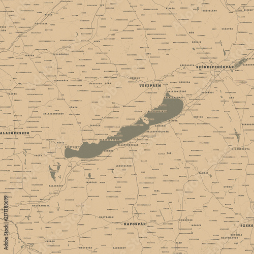 Vintage Map of Lake Balaton Hungary – Central Europe’s Historic Lakeside Destination
