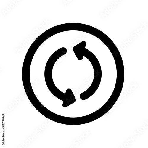 Obraz na płótnie Refresh and reload circular arrows line icon.
