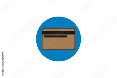 Credit Card Payment Icon in Blue Circle