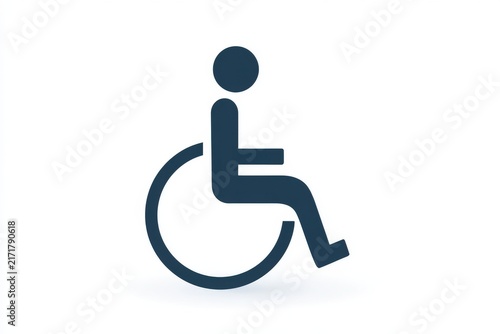 Simple icon of a wheelchair user