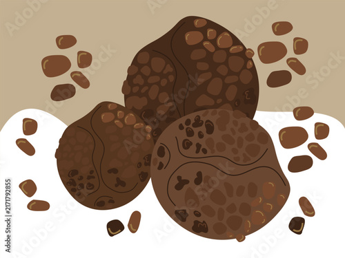 Truffle Trance Concept IllustrationVector Style