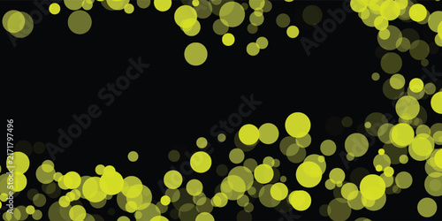 Abstract Dark Background with Minimalist Golden Bokeh and Sparkle Lights