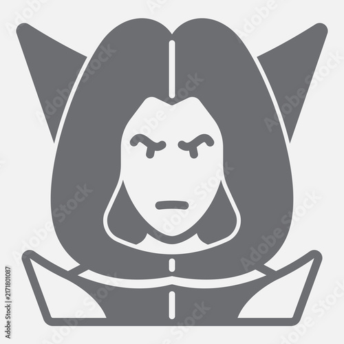 Obraz na płótnie Sorceress solid icon, enchanter concept