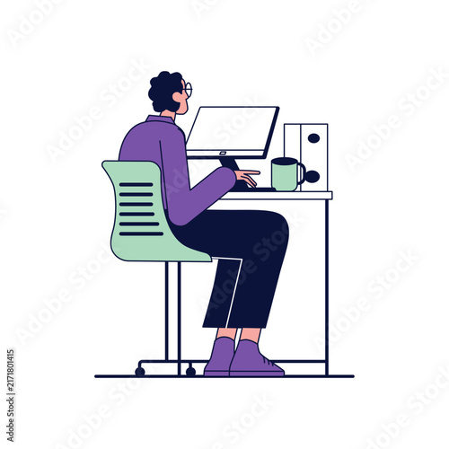 Office and Remote Work People Illustration