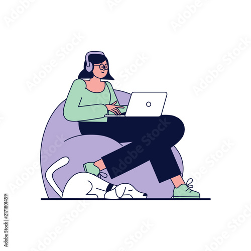 Office and Remote Work People Illustration