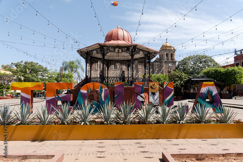 Kiosk in town square of Tequila Jalisco Mexico