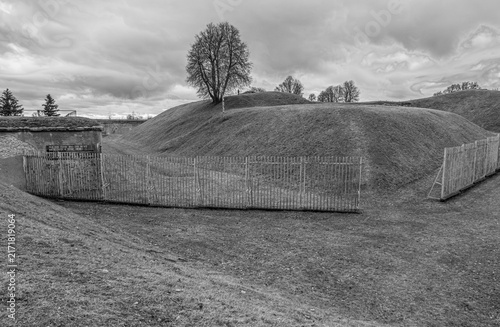 Canvastavla View of the Ninth Fort site, the Nazi Germans' execution site of the Jews in the Kovno Ghetto during World War II