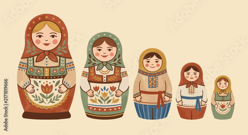 Russian Nesting Dolls Set