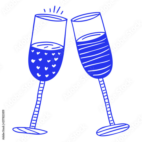 Two Champagne Flutes Decor Home